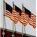 6' Vertical Wall Mounted Flagpole Set with Brackets